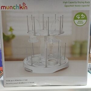 Munchkin White Rotating Bottle and Cup Drying Rack